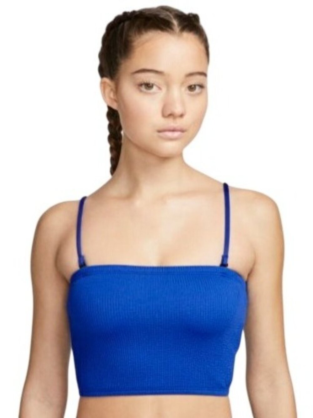 Nike Swim Bandeau Midkini Top Royal Blue NESSD232-418 Women's M NEW WITH TAGS
